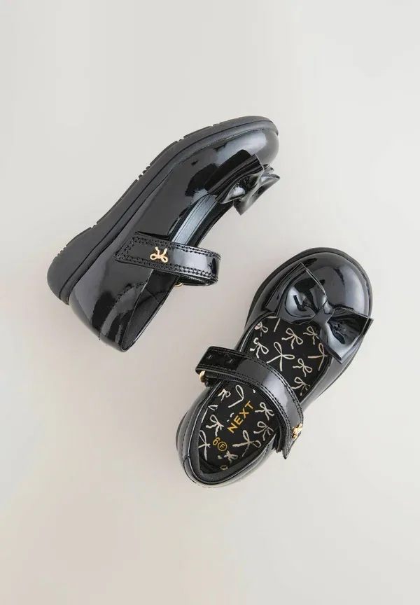 Туфли Мэри Джейн Next, Standard fit bow mary jane school baby shoes, черный лакированный — фото 3