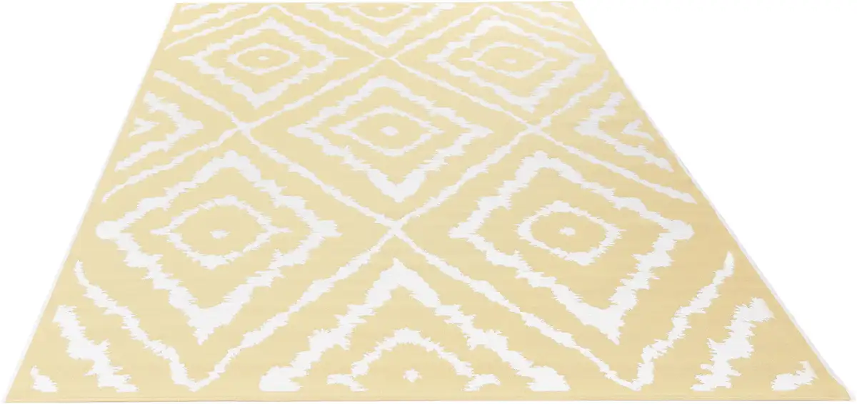

Ковер TOM TAILOR HOME "Garden Pattern", прямоугольный, плоского плетения, современный ромбовидный дизайн, подходит для использования внутри и снаружи помещений 123х180 см, цвет gelb