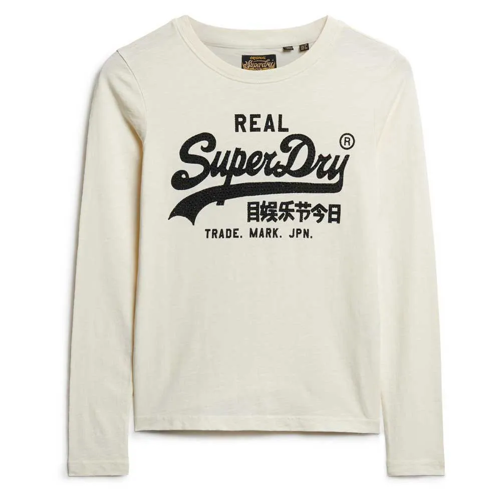 

Футболка Superdry Embellished Vl Graphic, бежевый