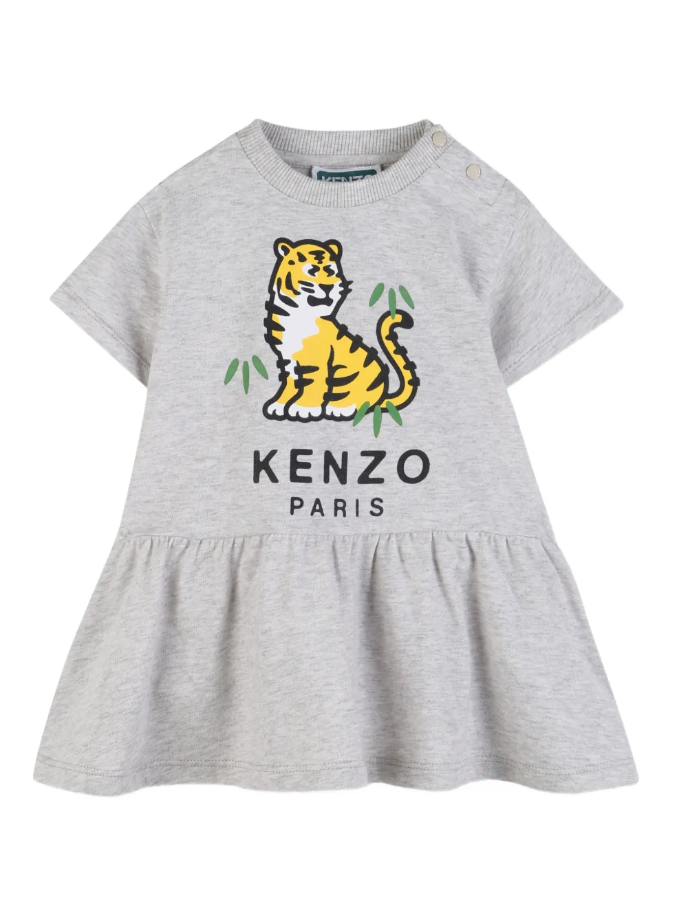 

Платье с принтом Kenzo Kids, серый