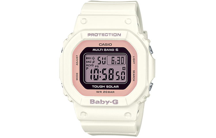 

CASIO Часы Women's BABY-G White Watch BGD-5000-7DPRD, Cherry Blossom Pink Watch Dial
