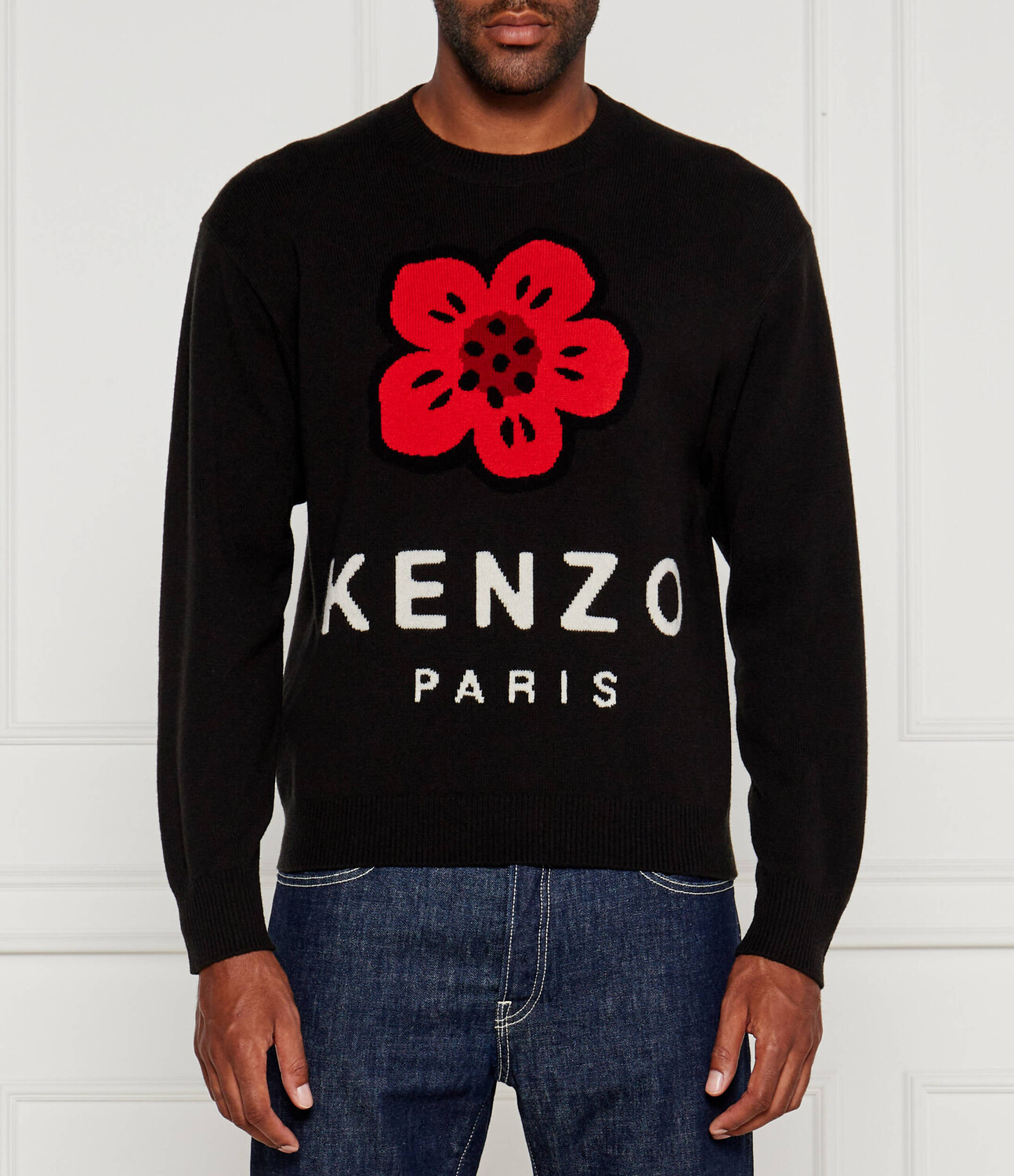 

Свитер из шерсти Kenzo BOKE FLOWER Relaxed fit, черный