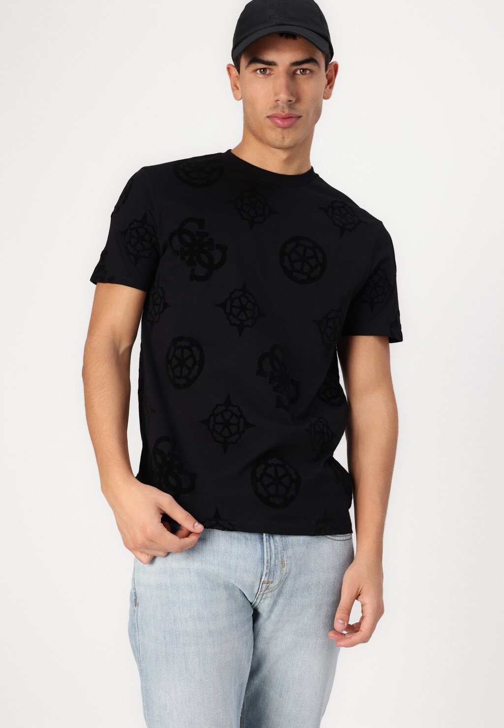 

Футболка с принтом PEONY Guess, черный