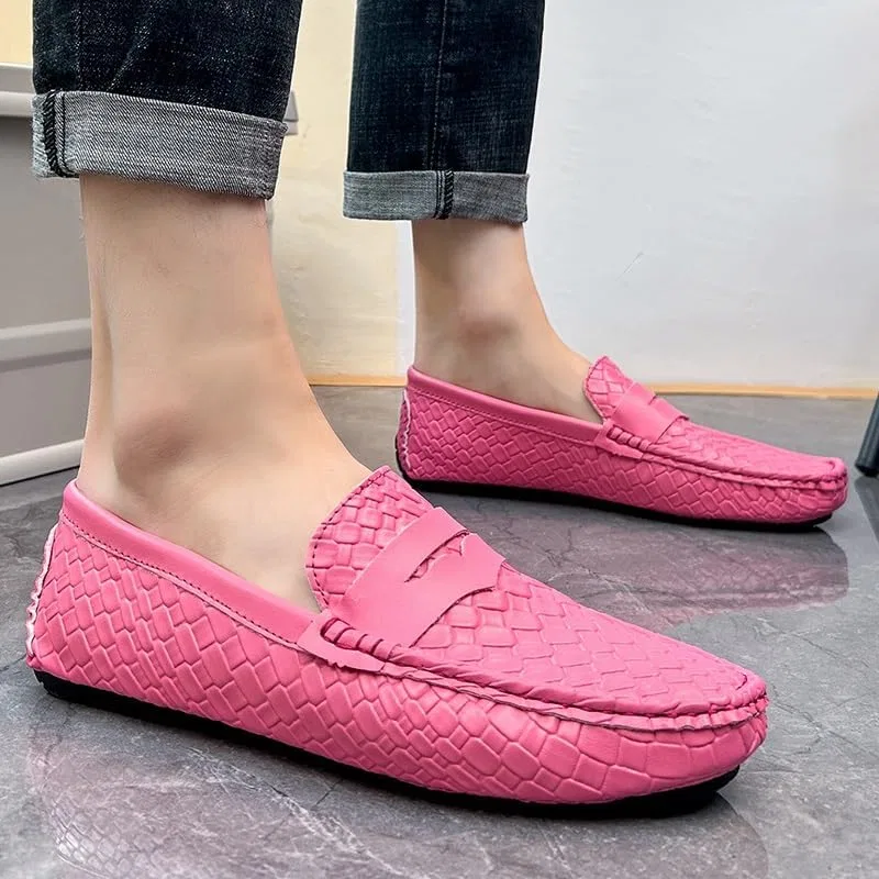 Лоферы с квадратным носком, Vegan Leather, Penny Loafers, розовый SayfuR — фото 4