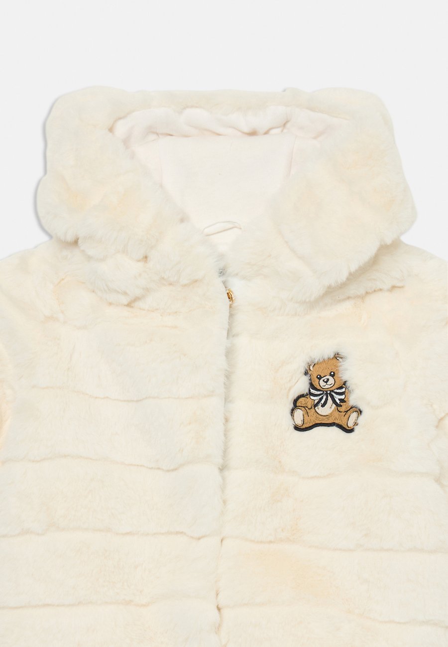 Зимняя куртка MOSCHINO BABY HOODED JACKET, Cloud/Off-White — фото 3
