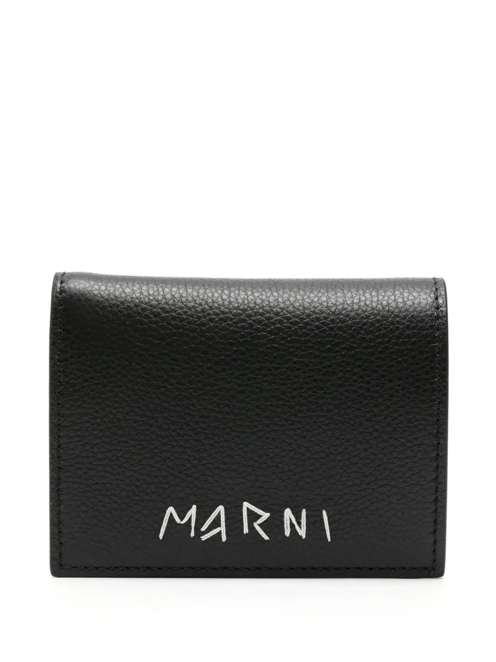 

Кошелек с вышитым логотипом Marni, черный