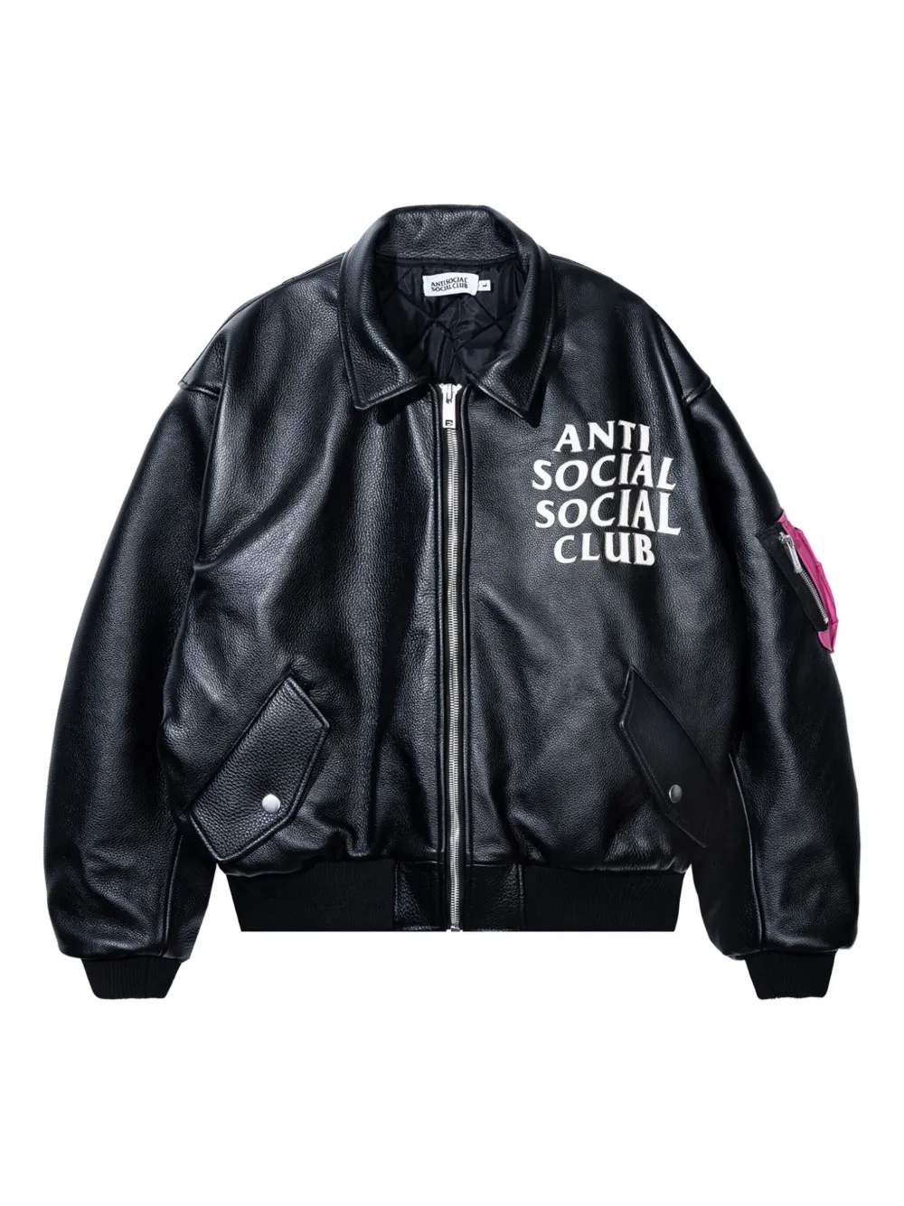 

Куртка-бомбер с логотипом Anti Social Social Club, черный
