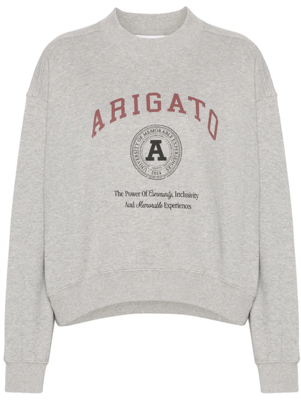 

Меланжевая толстовка Arigato University Axel Arigato, серый