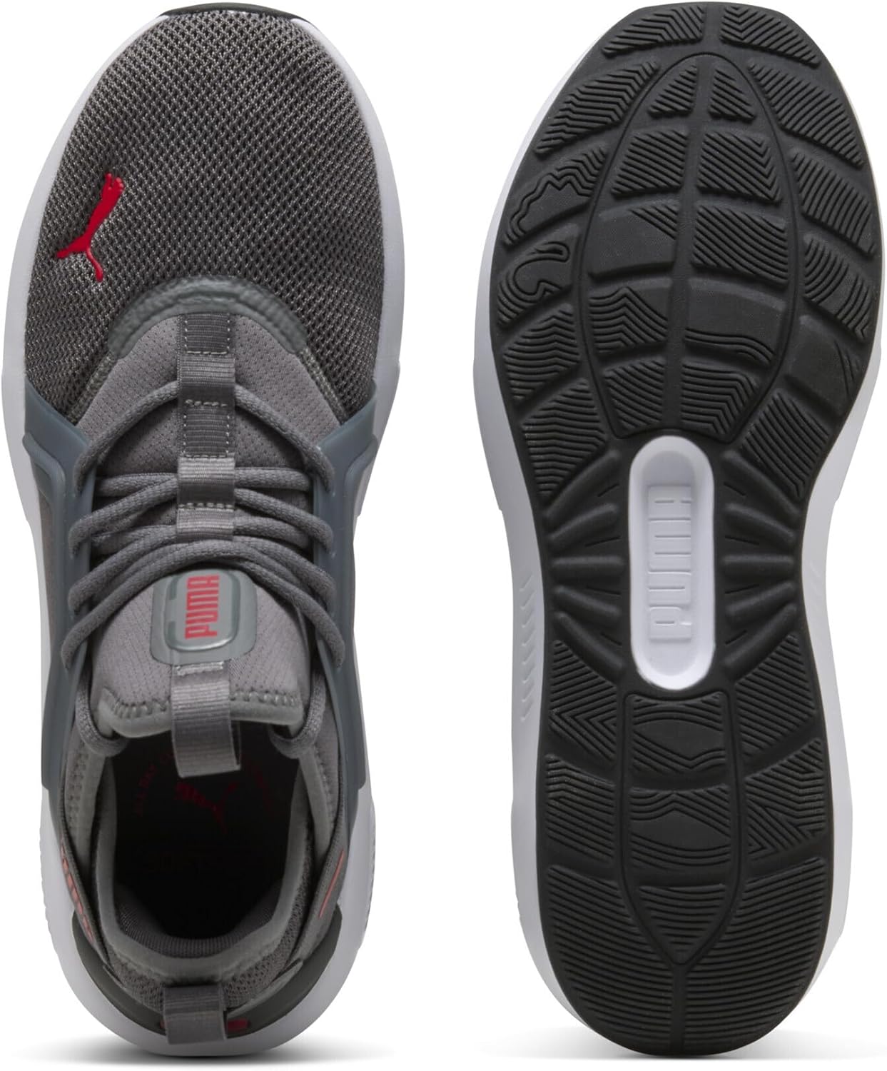 Мужские кроссовки для бега по шоссе PUMA, белый/красный/серый — фото 4