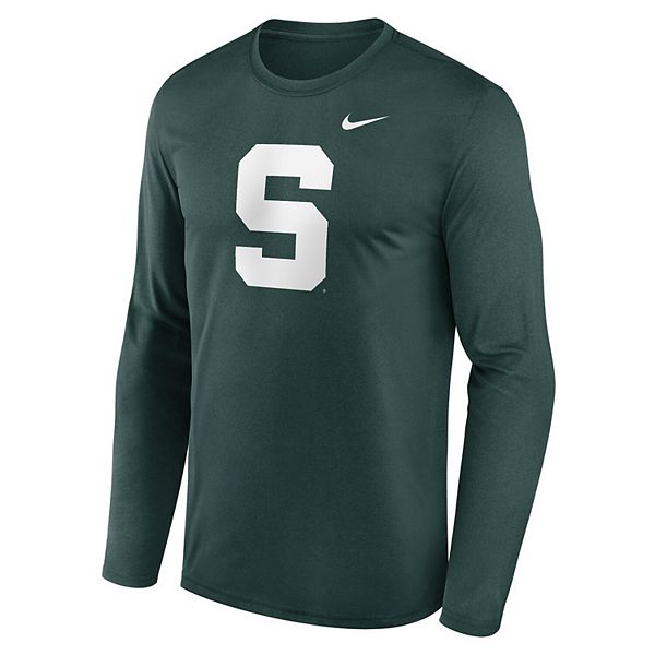 Мужская зеленая футболка с длинным рукавом Michigan State Spartans Primetime Alternate Logo Legend Nike — фото 3
