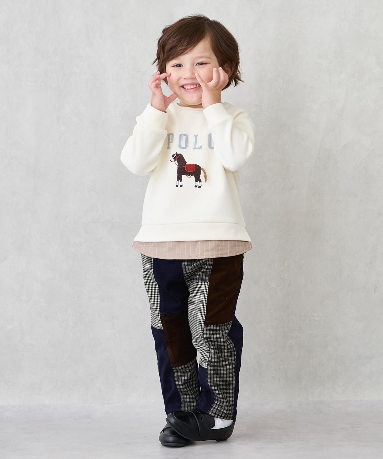Штаны из лоскутков Petit Main, navy blue