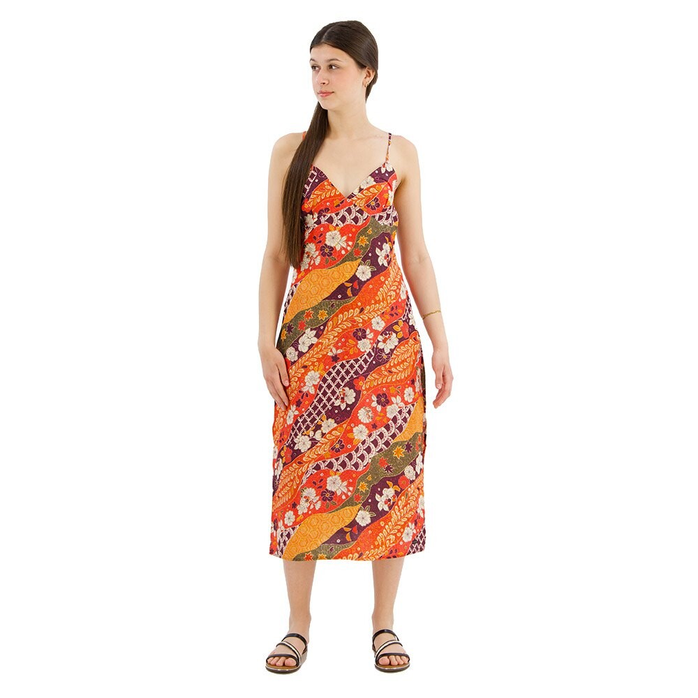 

Платье Superdry Printed Slip Sleveless Long, оранжевый