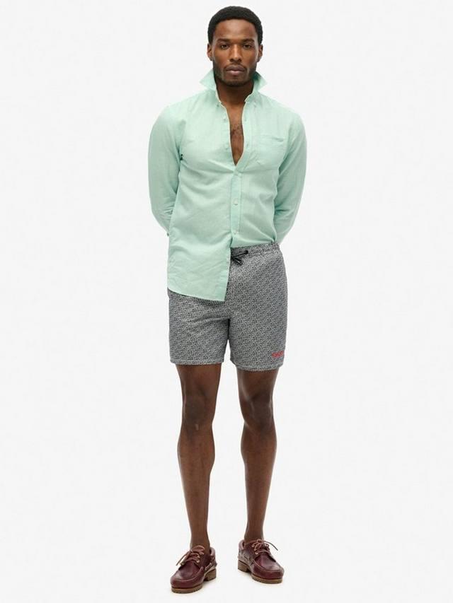 

Шорты для плавания All Over Print 17" Superdry, Black/White