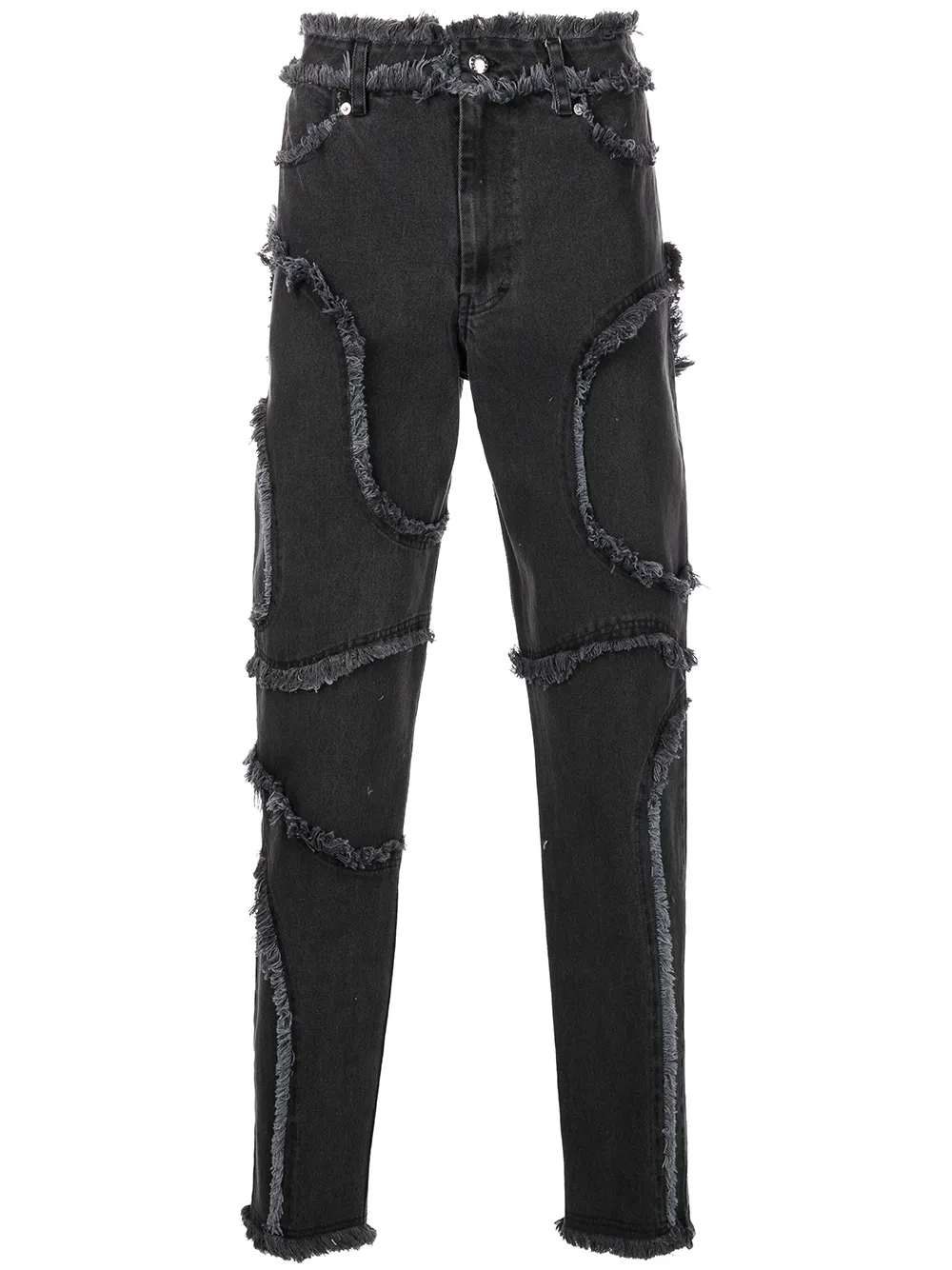 

Укороченные джинсы со швами Eckhaus Latta, черный