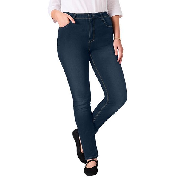 

Прямые джинсы plus size с эффектом чистоты Woman Within, Indigo