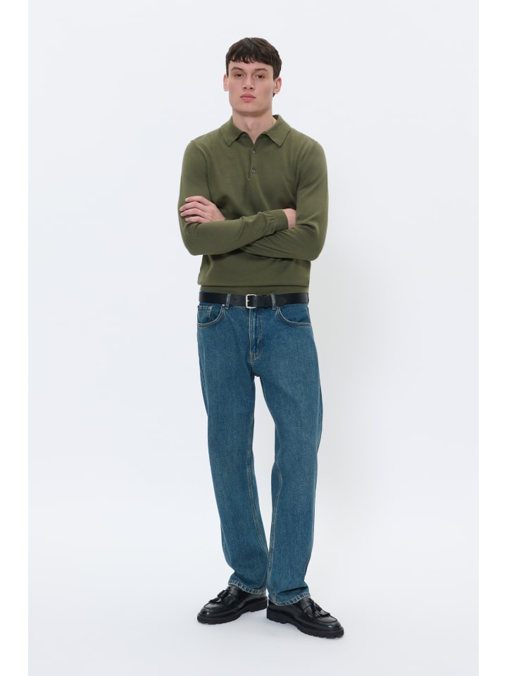 

Вязаный свитер Maklint, прямого кроя, в цвете Olive Night Matinique