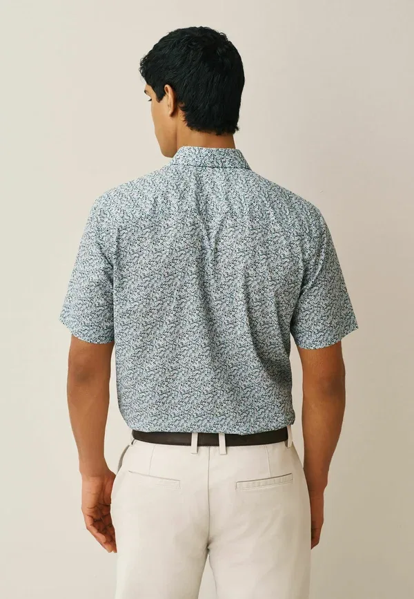 Футболка Slim fit с коротким рукавом Next, синий цветочный принт — фото 2