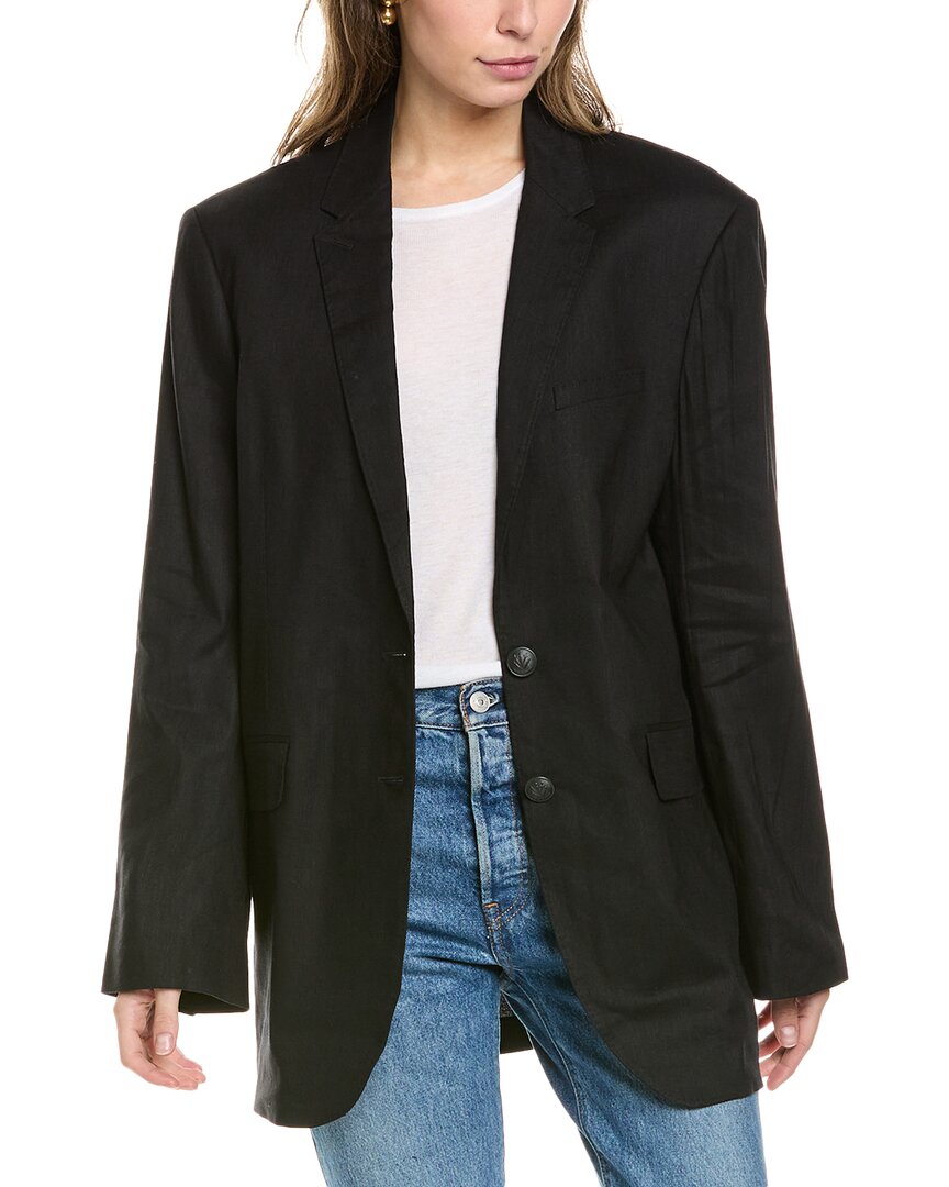 

Блейзер из смеси льна и шерсти от rag & bone Odessa, черный