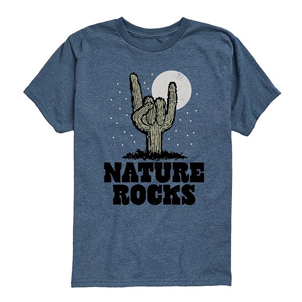 

Футболка с принтом Boys rock nature rocks Licensed Character, Heather Blue