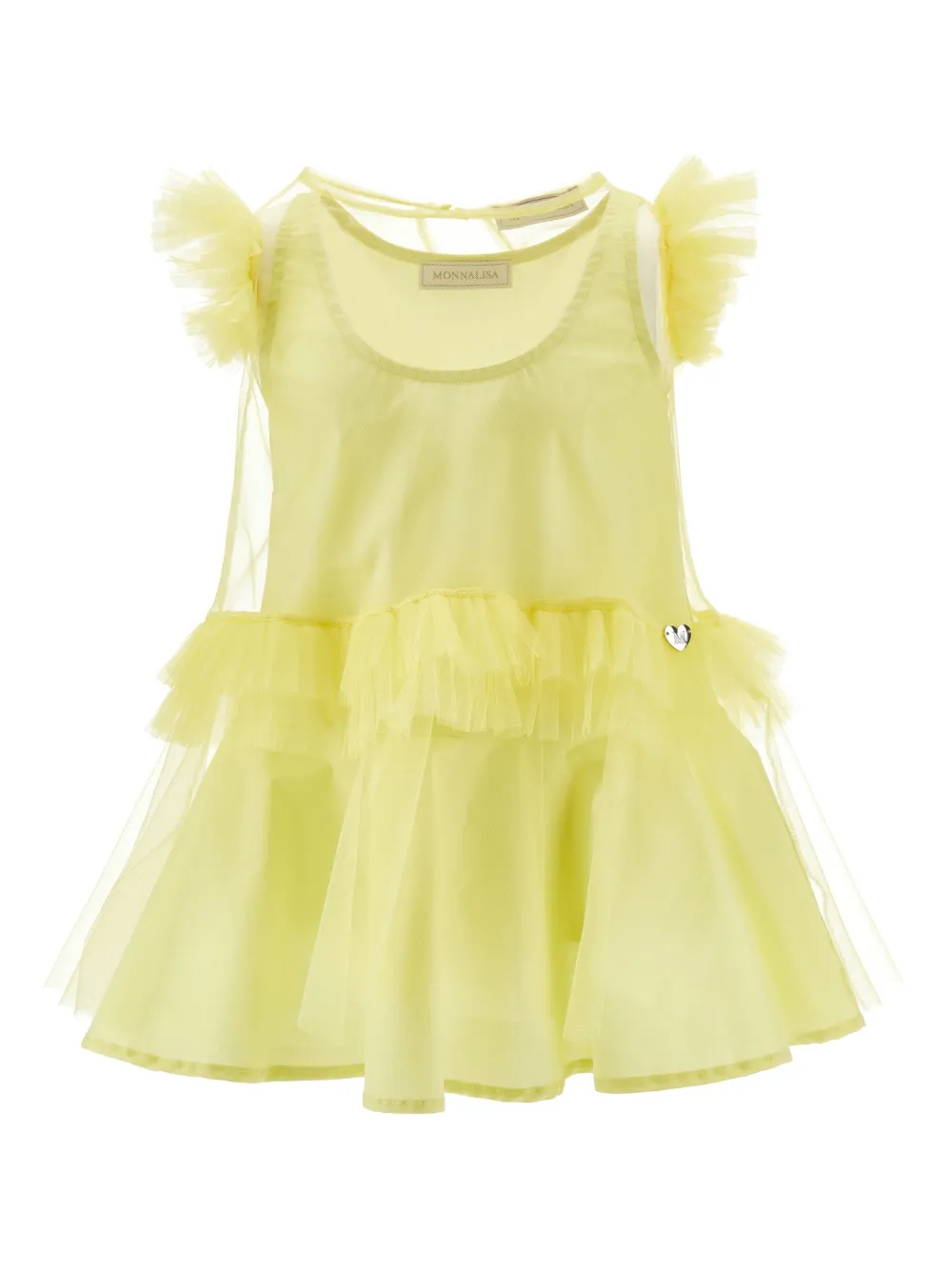 

Платье с оборками Monnalisa, желтый