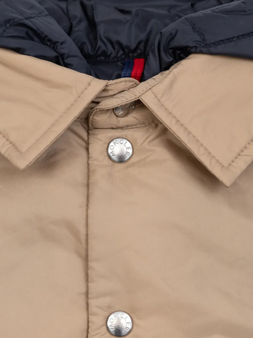 Куртка с нашивкой-логотипом Moncler Enfant, бежевый — фото 4