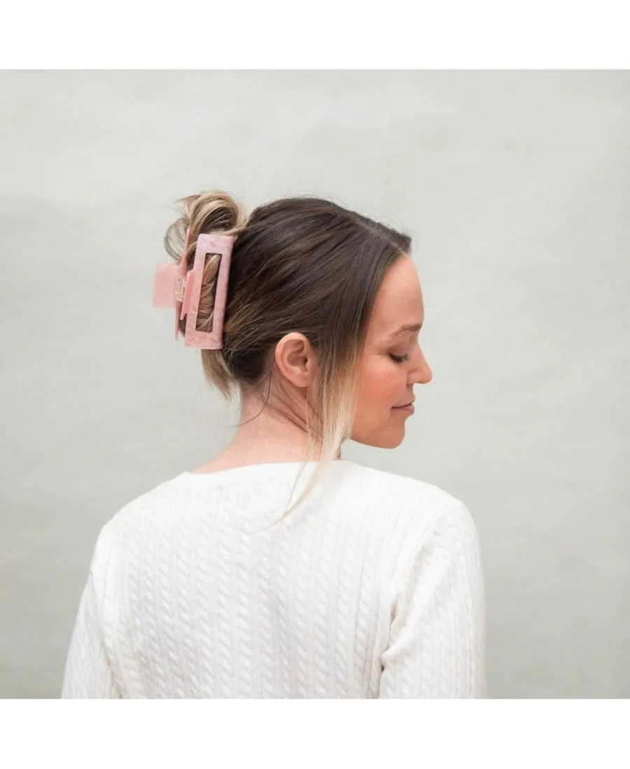 Headbands of Hope Большая прямоугольная клипса-зажим - розовая — фото 2