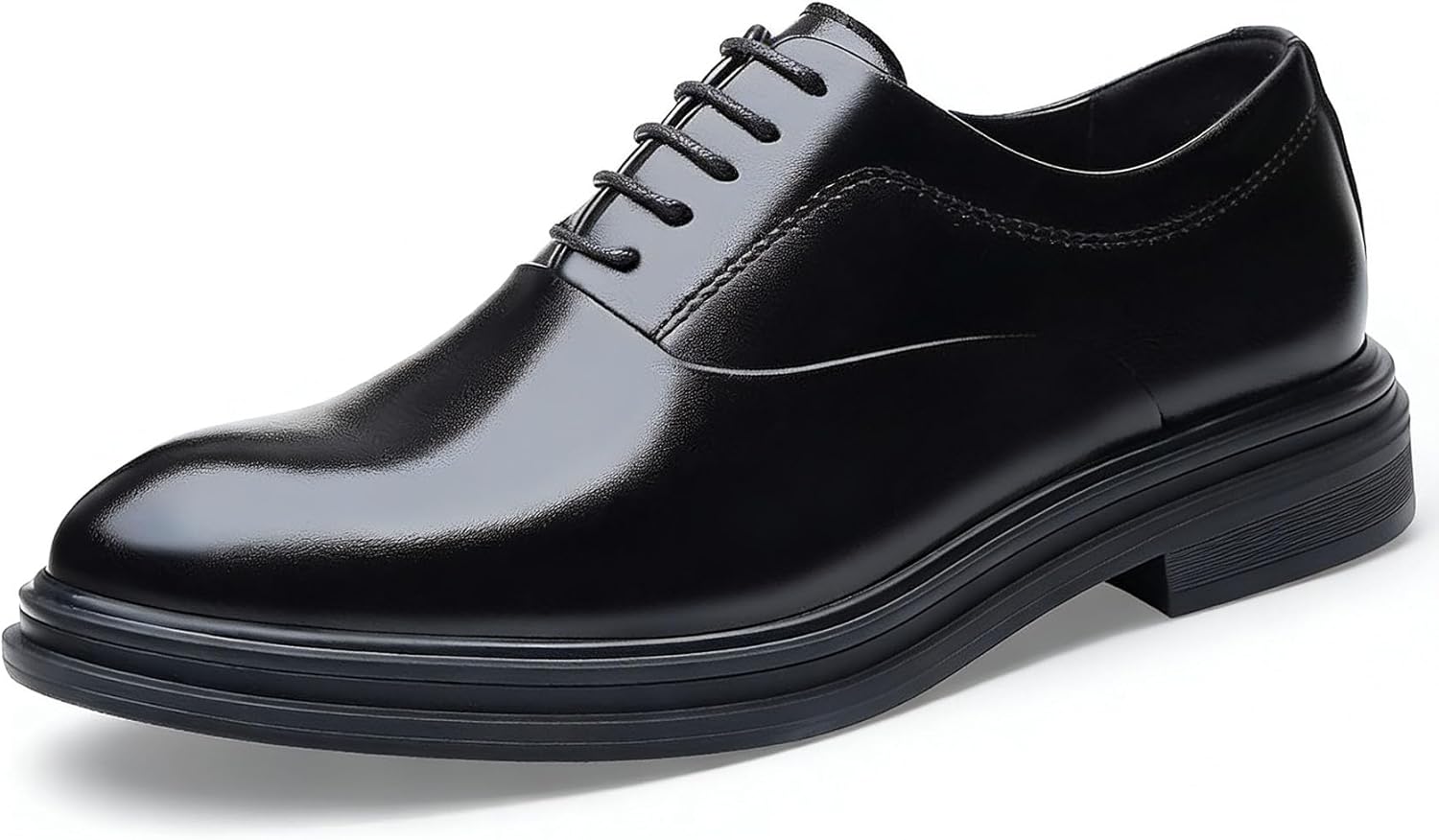 

Мужские кожаные туфли Yiozoi, износостойкие, с заостренным носком, на шнуровке, для офиса и бизнеса, оксфорды, черный