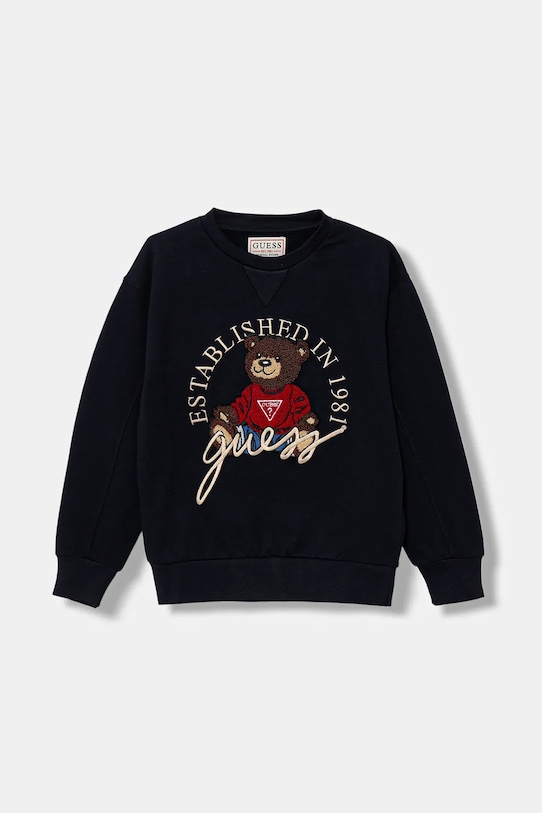 

Детская хлопковая толстовка Guess, темно-синий