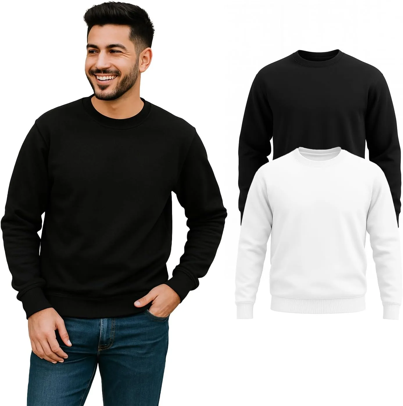 

Мужской мягкий и уютный свитшот Crewneck, Heavy Blend, в 33 цветах, размеры S-5XL Jnriver