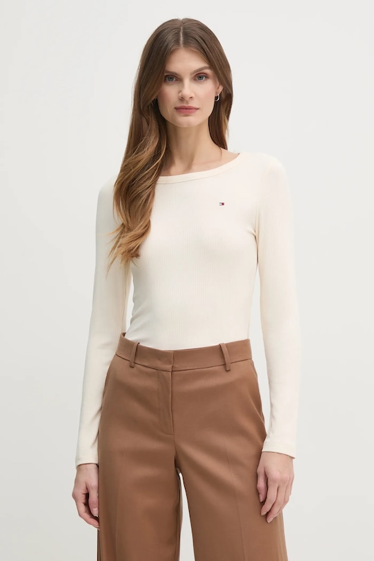 

Лонгслив Tommy Hilfiger, бежевый
