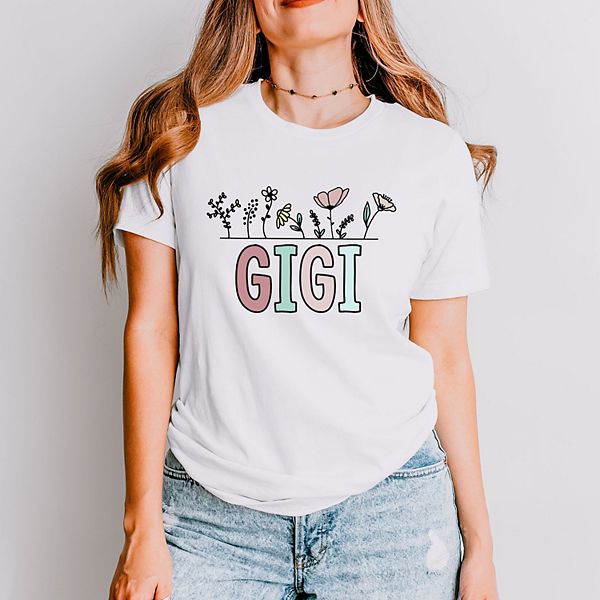 

Футболка Gigi flowers с коротким рукавом Simply Sage Market, White