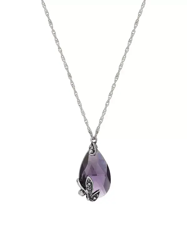 

Ожерелье со стеклянной каплей 2028, purple