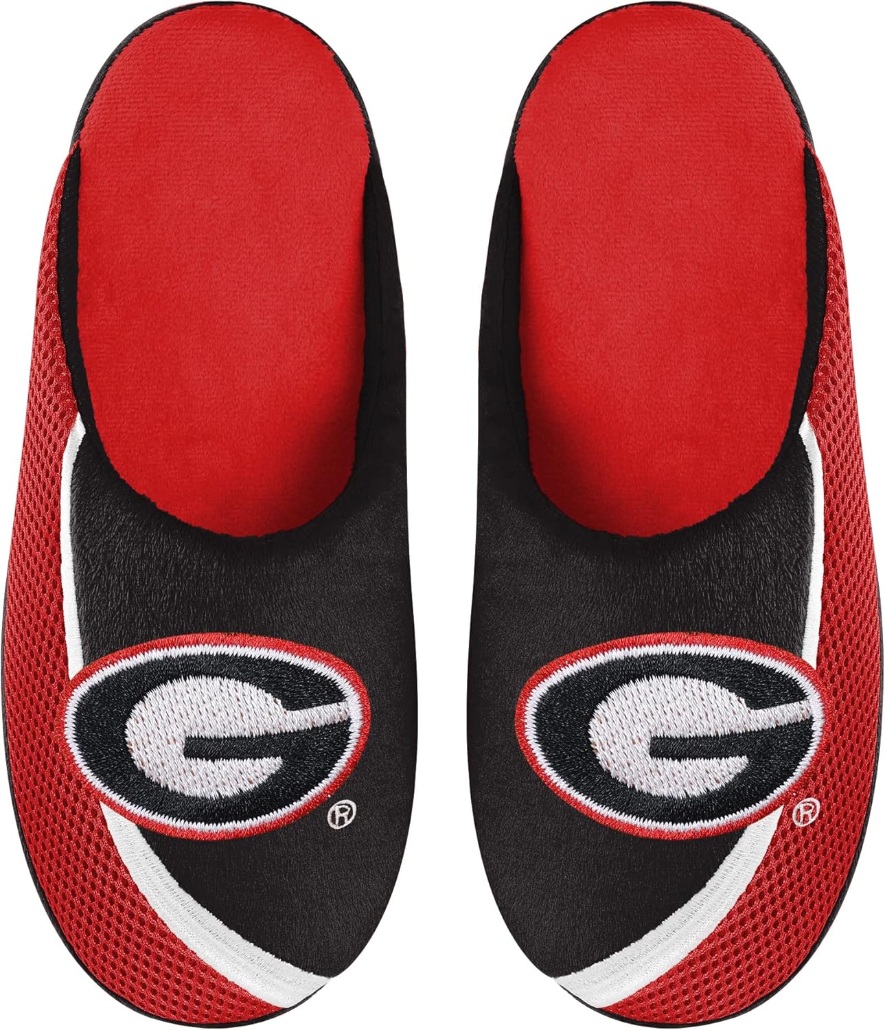 

Мужские тапочки FOCO NCAA 2022 с большим логотипом и цветной окантовкой, Georgia Bulldogs