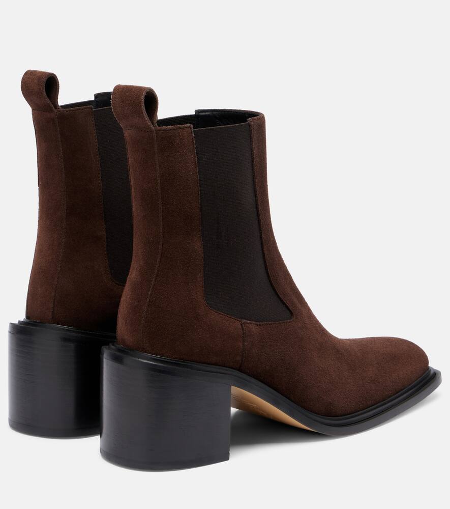 Ботильоны Dallas 60 из замши Souliers Martinez, Dark Brown — фото 2