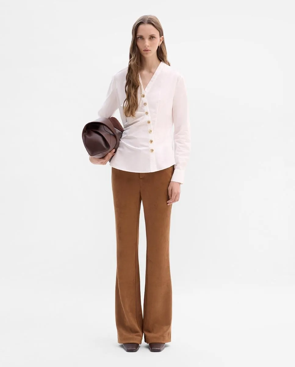 

Женские расклешенные брюки из замши Simorra, светло-коричневый