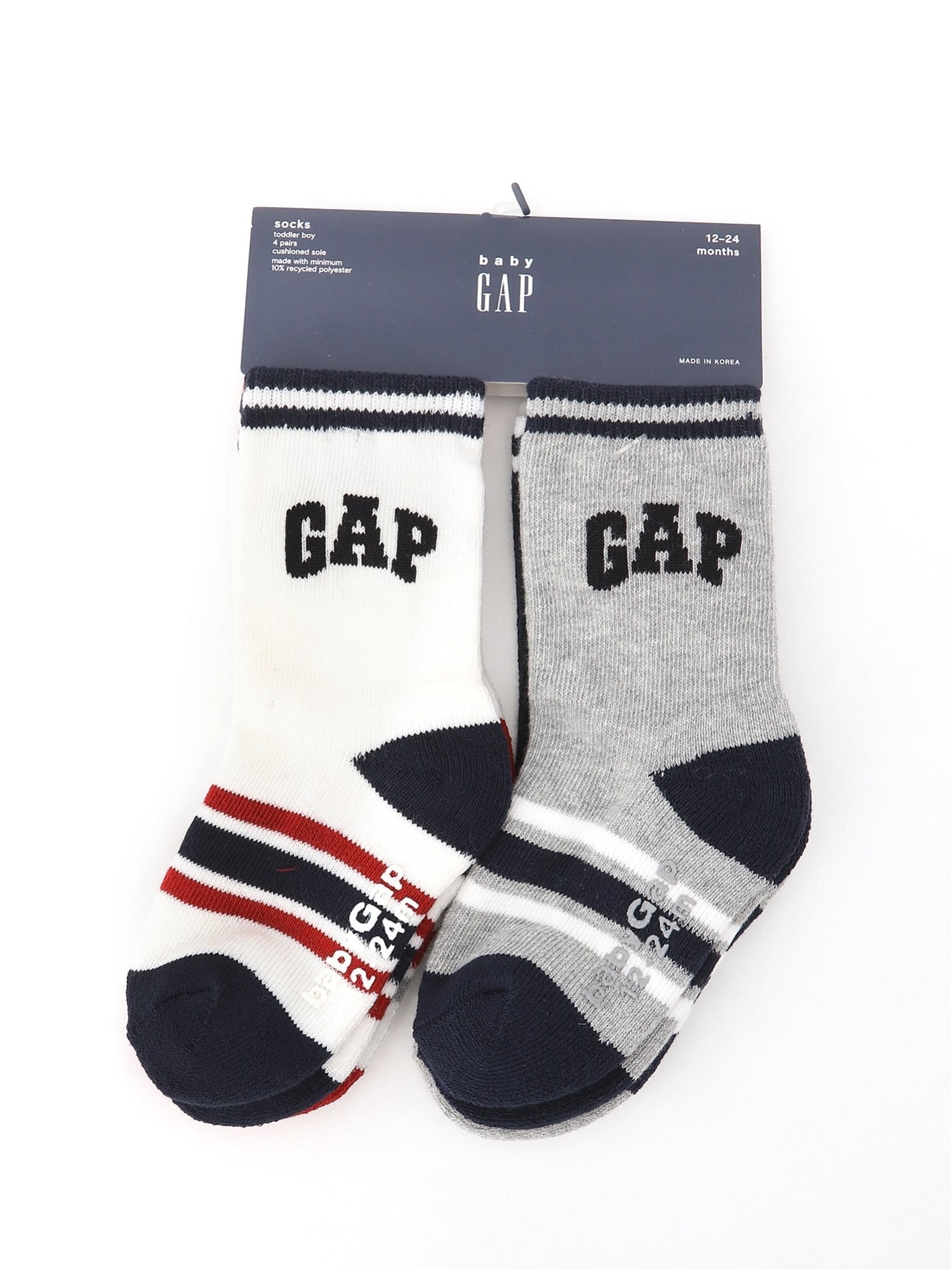 (K)babyGap 4 пары носков с логотипом GAP, GAP LOGO — фото 2