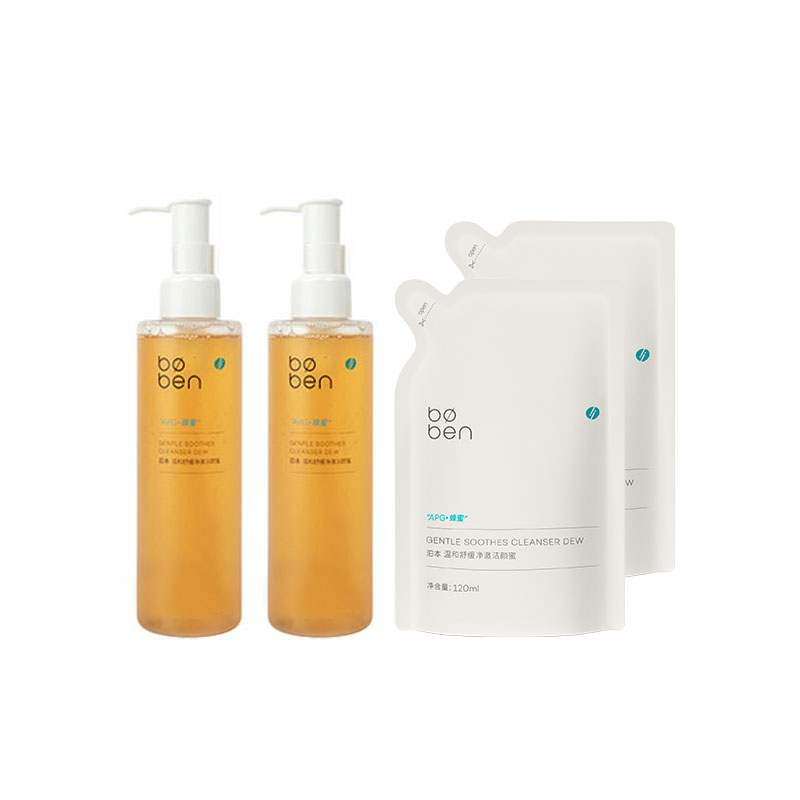 

Нежное успокаивающее средство для чистой кожи с медом/очищающее средство 120мл + сменная бутылочка 120мл Boben