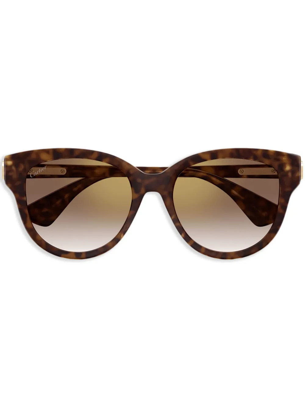 

Солнцезащитные очки в оправе 'кошачий глаз' Cartier Eyewear, коричневый