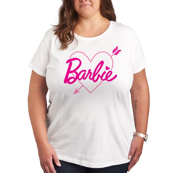 

Футболка с принтом в виде сердца и стрелки Plus Barbie, белый