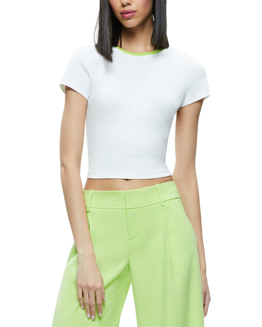 

Alice + olivia Tashia Ringer Детская футболка, зеленый