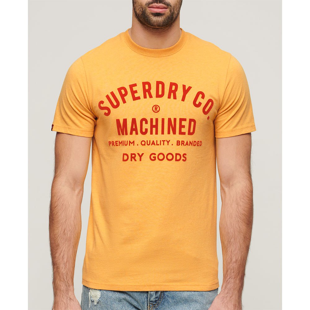 

Футболка с коротким рукавом Superdry Workwear Flock Graphic, желтый