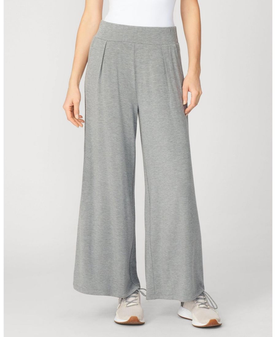 

Укороченные широкие брюки из ультрамягкой махровой ткани Cable & Gauge, Heather grey