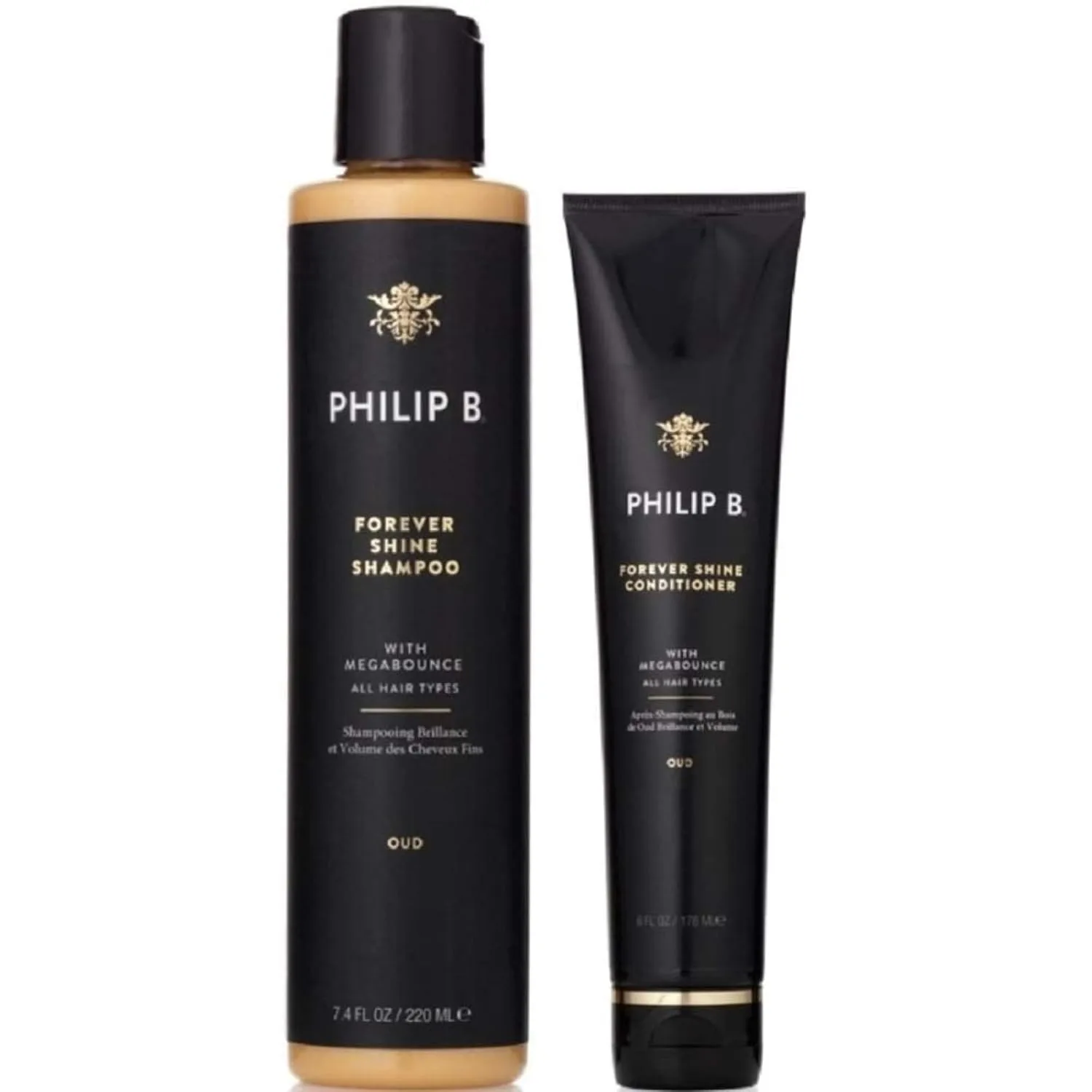 Набор PHILIP B. Shine Duo: шампунь 7,4 жидких унции и кондиционер 6 жидких унций.