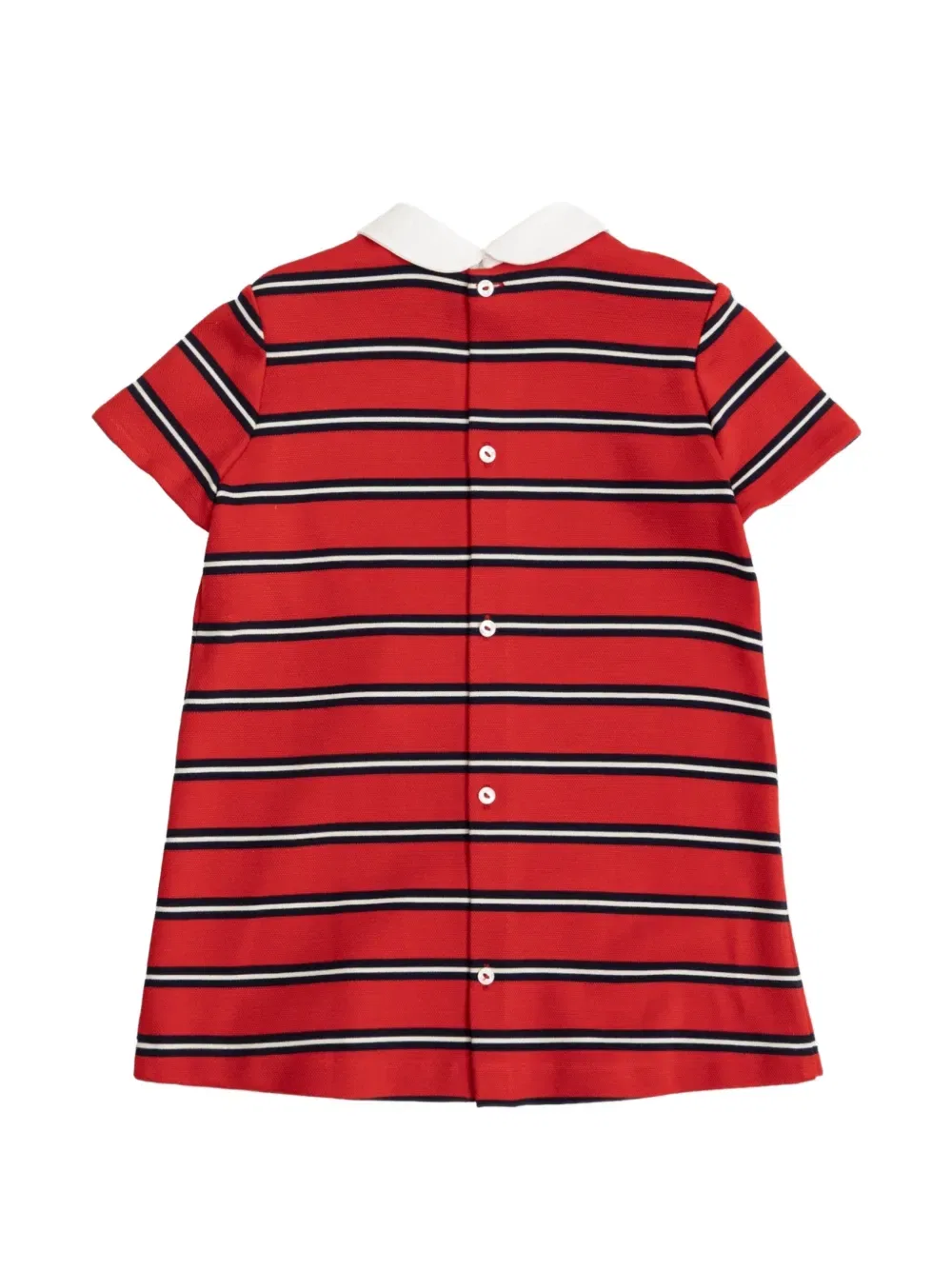 Платье в полоску с переплетающимися буквами G Gucci Kids, красный — фото 2