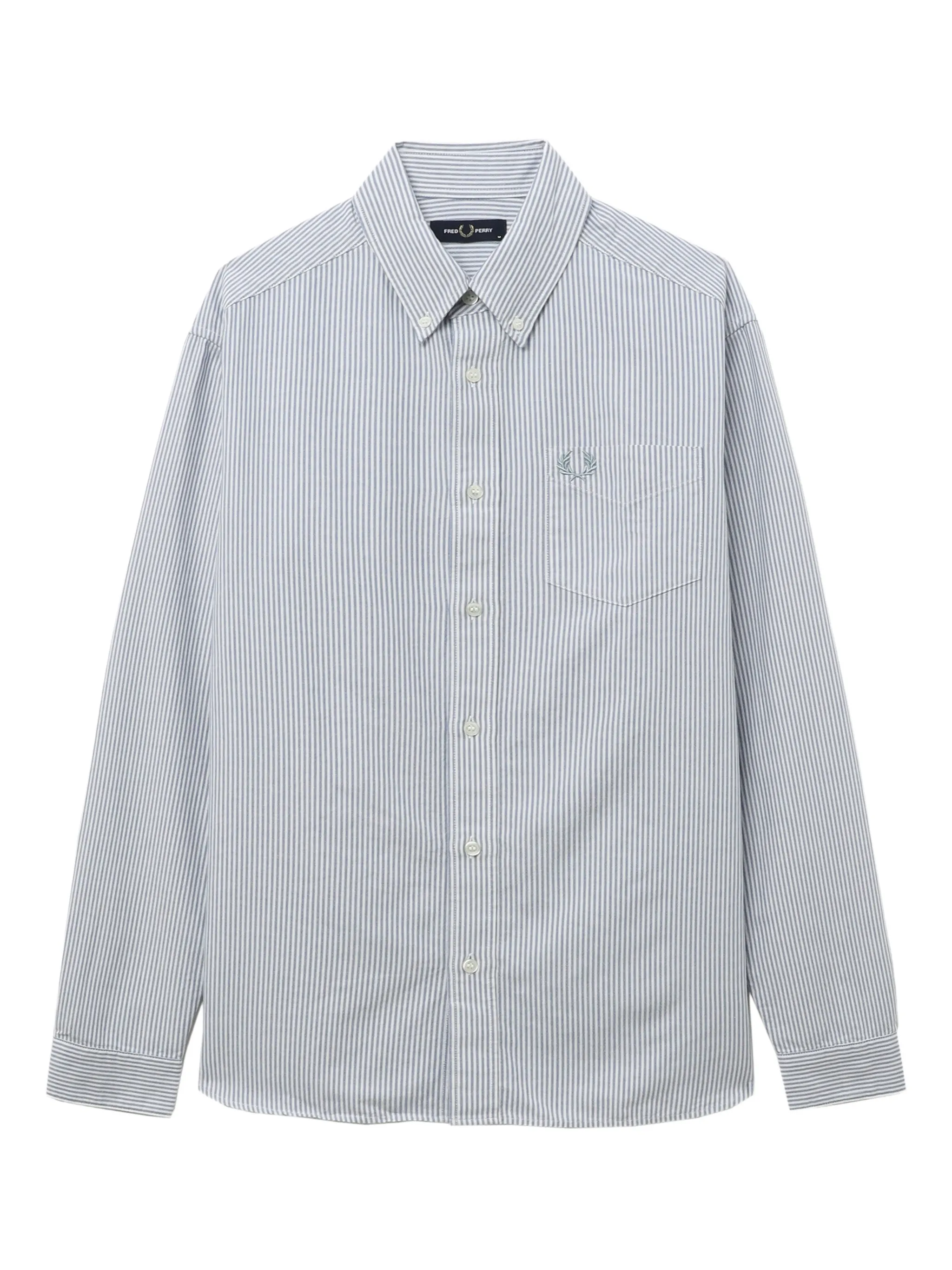 

Полосатая рубашка с логотипом Fred Perry, белый