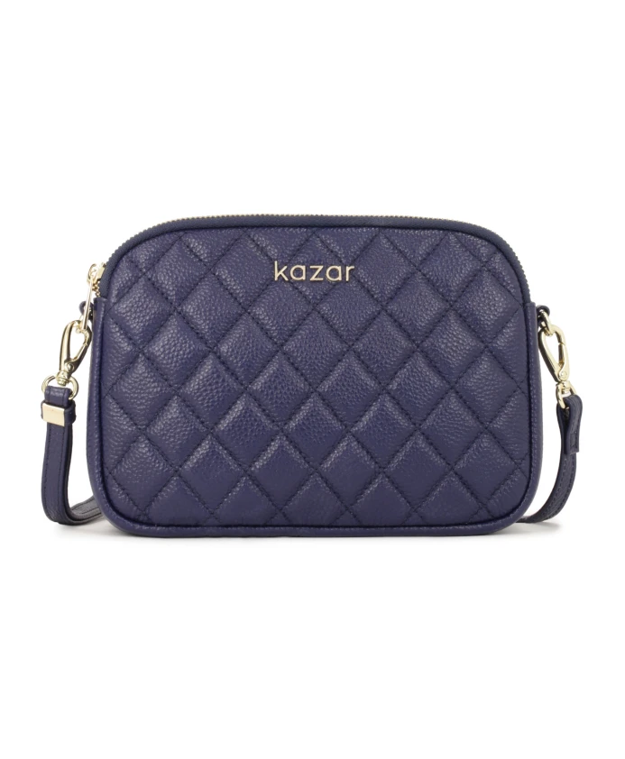 

Маленькая темно-синяя сумочка со стеганым узором Kazar, синий