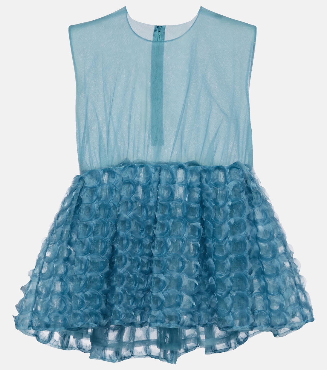 

Топ из тюля с оборками Noir Kei Ninomiya, Blue Peacook