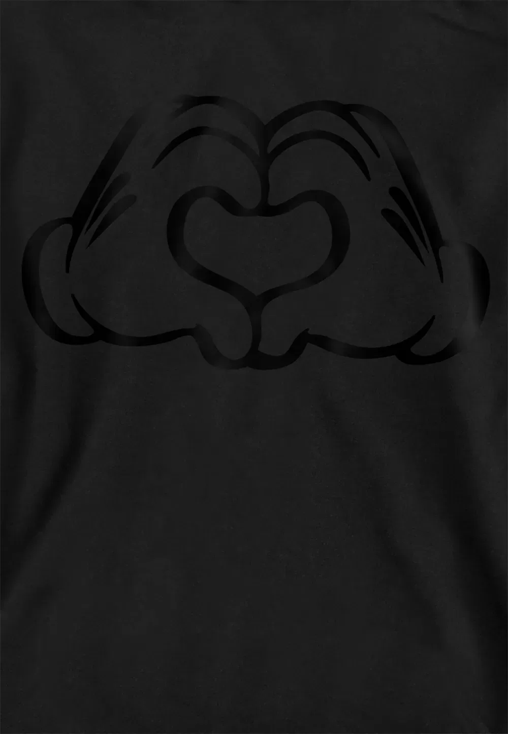 Детская толстовка Disney Love Hands, черная, черный — фото 2