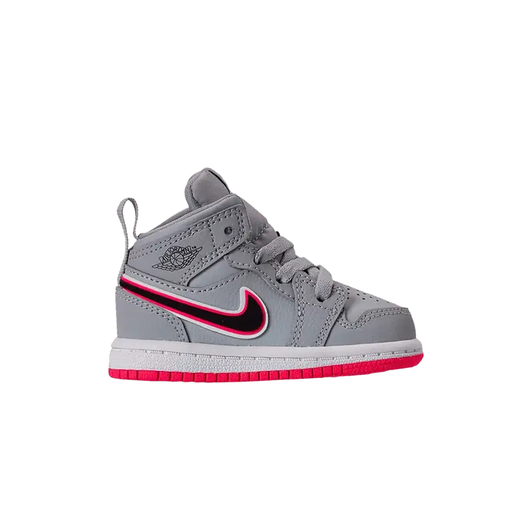 

Кроссовки Air Jordan Air Jordan 1 Mid TD 'Wolf Grey Pink', серый