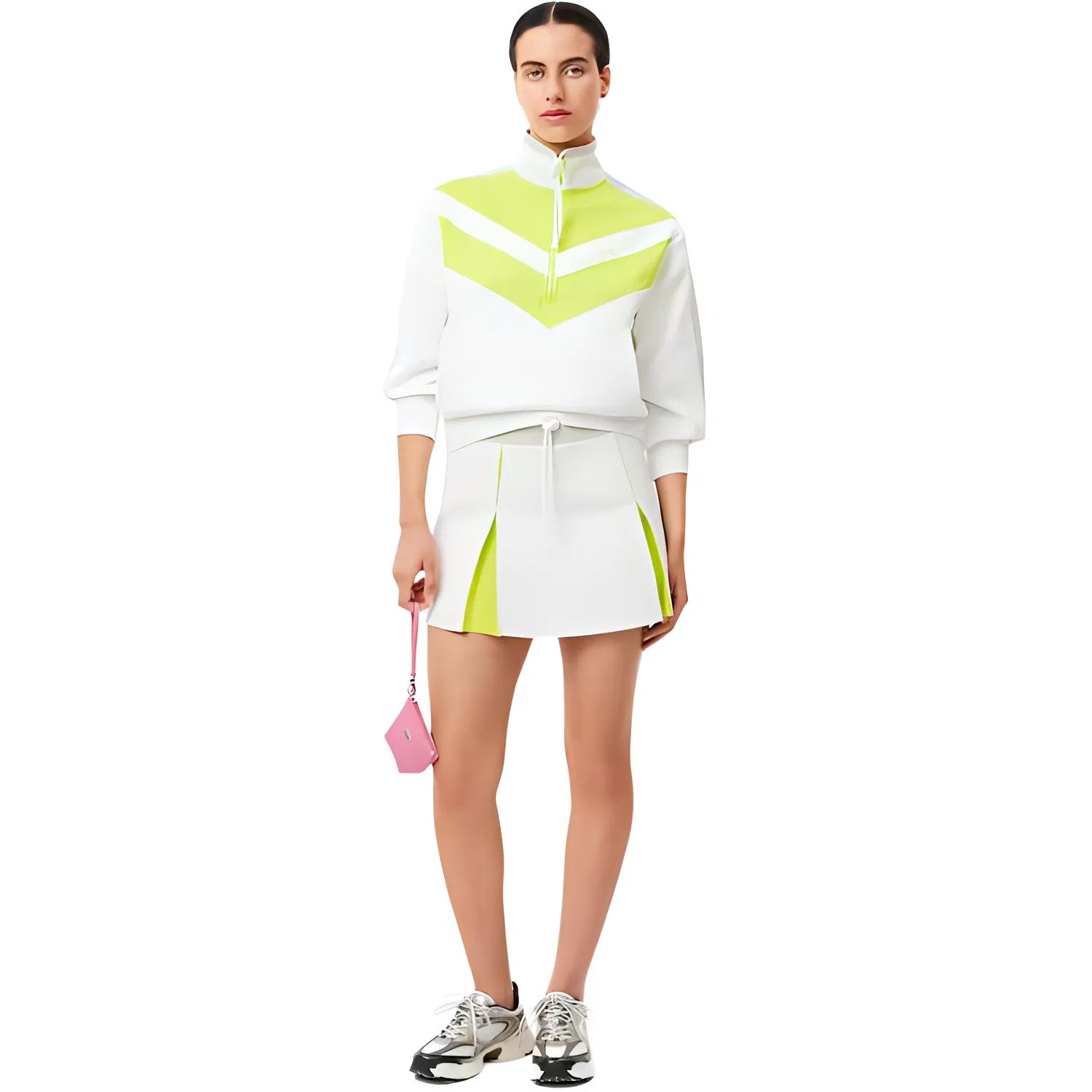 Юбка мини LACOSTE белая с кулиской — фото 4